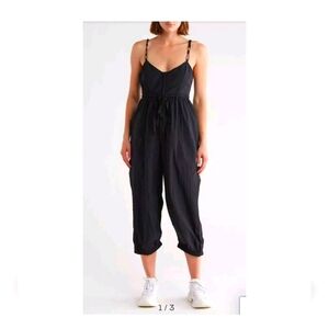Free People FP Movement Down To Earth Jumpsuit. Black, Size Small, Brand New
